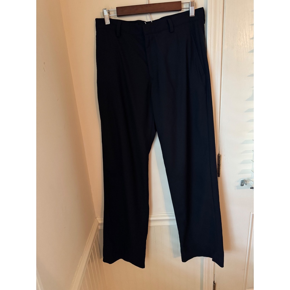 Banana Republic Stretch Black Wool Blend Dress Pants Trousers 30R Mens Straight